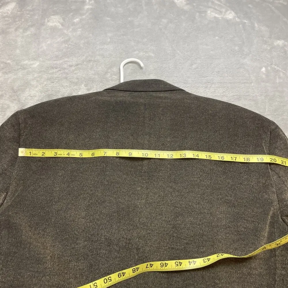 Chaps Blazer Sport Coat Mens 50R Greenish Brown Cotton Elbow Patch 2 Button Vent